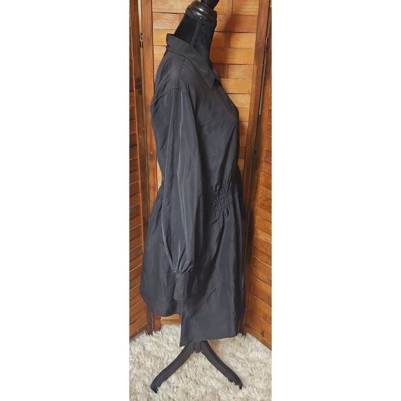 Free Assembly Dress XL Smocked Waist Mini Shirt Dress Long Sleeve Structured - Picture 4 of 7